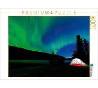 CALVENDO TravelAdd1cted Puzzle aurores boréales Lac Muncho Colombie-Britannique 1000 pièces Taille 64 x 48 cm Photo Puzzle Image