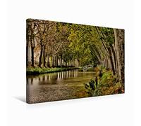 CALVENDO ZALVENDO ZORTE Toile textile de qualité supérieure 45 cm x 30 cm paysage Canal du Midi chez Béziers | Image murale sur châssis