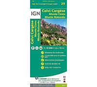 Calvi Cargèse Monte Cinto Monte Rotondo 1:75000