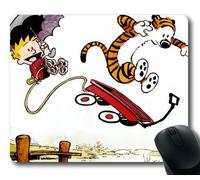 Calvin And Hobbes Custom Rectangle Mouse Pad by How Easy