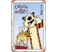 Calvin & Hobbes Comics Affiche en étain 30,5 x 20,3 cm
