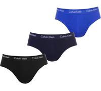 Calvin Klein Slips Lot de 3 Homme Coton-Élasthanne, Multicolore (Black/Blueshadow/Cobaltwater Dtm Wb), L