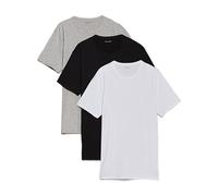Calvin Klein 3 Pack T-Shirt Col Rond - Noir, Blanc, Gris 2XL