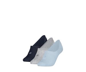 Calvin Klein 8719965009202 CK Women Footie MC 3P, bleu clair, 35-38