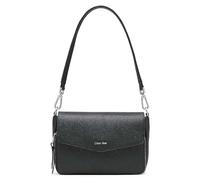 Calvin Klein Ava Novelty Demi Shoulder Bag, Black/Silver Textured, One Size