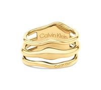 Calvin Klein Bague pour Femme Collection CK WAVY en Or Jaune - 35000723D