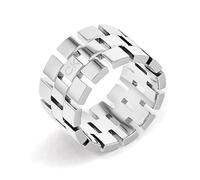 Calvin Klein Bague pour Femme Collection GEOMETRIC en Acier Inoxydable, Disponible en Version Argentée ou Dorée