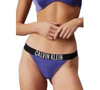 Calvin Klein Bas de Bikini Brésilien Femme avec Branding, Bleu (Sapphire Blue), S