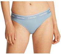 Calvin Klein Bas de Bikini Femme avec Ceinture Emblématique, Bleu (Faded Denim), S