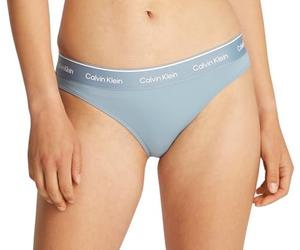 Calvin Klein Bas de Bikini Femme avec Ceinture Emblématique, Bleu (Faded Denim), S