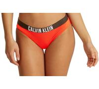 Calvin Klein Bas de Bikini Femme avec Ceinture Emblématique, Rouge (Flaming Chili), S
