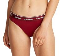 Calvin Klein Bas de Bikini Femme avec Ceinture Emblématique, Rouge (Plum Glaze), L