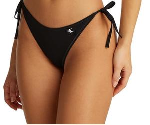 Calvin Klein Bas de Bikini Lanières à Nouer sur Le Côté Femme String Side Tie avec Insigne