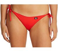Calvin Klein Bas de Bikini Lanières à Nouer sur Le Côté Femme String Side Tie avec Insigne, Rouge (Flaming Chili), XS