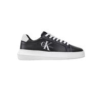 Calvin Klein Jeans Baskets Homme Semelle Épaisse Chunky Cupsole Monologo Chaussures, Noir (Black/White), 43
