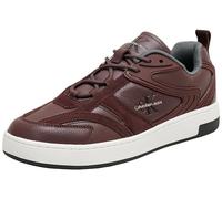 Calvin Klein Baskets Basket Cupsole Hybrid Authen 2 Ym011111 pour Homme, Blanc Chocolat amer Rouge, 44 EU