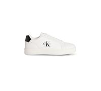 Calvin Klein Baskets Homme Classic Mono en Cuir, Blanc (Bright White/Black), 43