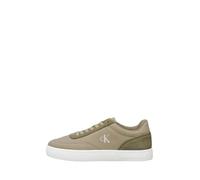 Calvin Klein Baskets Basses Classiques en Toile avec Semelle Cupsole pour Homme, Coquille d'œuf sirène en Teck patiné Vert, 40 2/3 EU