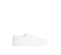 Calvin Klein Baskets Basses en Toile vulcanisée pour Homme, Blanc Triple Blanc Brillant, 45 EU