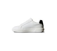 Calvin Klein Baskets Cupsole Homme en cuir style chunky à lacets Blanc (Bright White/Black) Taille 44