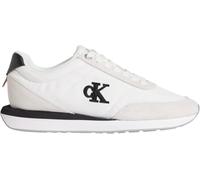 Calvin Klein Baskets Basses rétro pour Femme ESS Mix Mat YW0YW01990 Blanc (Bright White/Black), 40, Blanc, Blanc, Noir, 39.5 EU