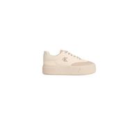 Calvin Klein Femmes Flatform Lace Up Canvas Tcap HW0HW02989 Low Top, Beige (Oatmeal/Nomad), 4