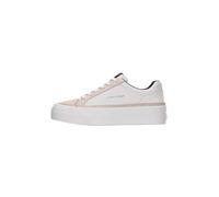 Calvin Klein Femme Vulc Flatf Laceup NY-su Hw0hw03086 Bas, White (Bright White/Black), 39 EU