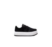 Calvin Klein Baskets Compensées Femme Bold Laceup Low Suede en Daim, Noir (Black/Bright White), 39