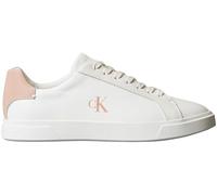 Calvin Klein Baskets Cupsole Femme Low Pro en Cuir, Blanc (Lily White/Tuscany), 39
