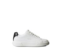 Calvin Klein Baskets Cupsole Homme Chunky Laceup en Cuir, Blanc (Bright White/Black), 43