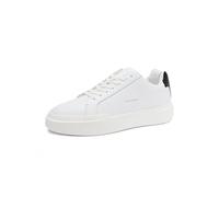 Calvin Klein Baskets Cupsole Homme Chunky Laceup en Cuir, Blanc (Bright White/Black), 43