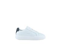 Calvin Klein Baskets Cupsole Homme Chunky Laceup en Cuir, Blanc (Bright White/Black), 43