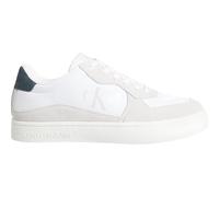 Calvin Klein Baskets Cupsole Homme Classic Iconic Nylon Chaussures, Multicolore (Bright White/Green Palm), 43