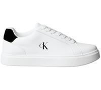 Calvin Klein Baskets Cupsole Classic à lacets en cuir Blanc (Bright White/Black) Taille 46