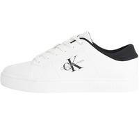 Calvin Klein Baskets Cupsole Homme Cuir, Blanc (Bright White/Black), 45
