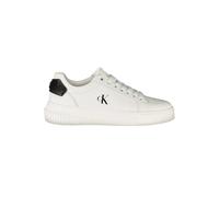 Calvin Klein - Baskets Femme en Cuir Blanc Élégance Urbaine - Femme - Chaussures - Blanc - Taille: 36 EU