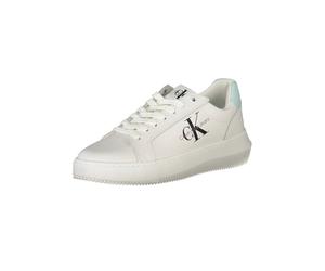 Calvin Klein - Baskets Femme en Cuir Blanc - Femme - Chaussures - Blanc - Taille: 40 EU