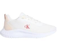 Calvin Klein Baskets Femme Eva Mix Logo en Maille, Ivoire (Bright White/Pink/Turtledove), 37