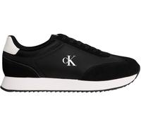 Calvin Klein Baskets Homme Retro Lace Up en Cuir, Noir (Black/Bright White), 45