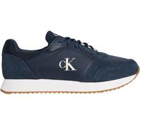 Calvin Klein Baskets Homme Retro Sock Lace Up avec Logo, Multicolore (Calvin Navy/Bright White/Gum), 44