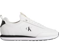 Calvin Klein Baskets Homme Retro Sock Laceup en Cuir, Blanc (Bright White/Black), 45