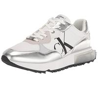 Calvin Klein Baskets Magalee pour Femme, Argenté/Blanc 040, 40 EU