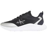 Calvin Klein Baskets Runner Femme Eva Runner Low Lace Mix sans Lacet, Noir (Black/Silver), 37
