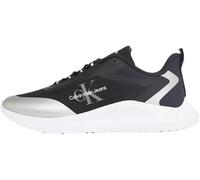 Calvin Klein Baskets Runner Femme Eva Runner Low Lace Mix sans Lacet, Noir (Black/Silver), 40