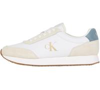 Calvin Klein Baskets Runner Homme Retro Iconic Chaussures, Multicolore (Bright White/Creamy White/Lead), 45