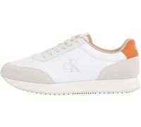 Calvin Klein Baskets Runner Homme Retro Iconic Chaussures, Multicolore (Bright White/Eggshell/A Orange), 46