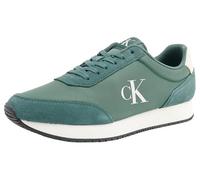 Calvin Klein Baskets Runner Homme Retro Iconic Chaussures, Vert (Green Palm/Creamy White), 44