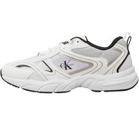 Calvin Klein Jeans Homme Retro Tennis Mesh ML YM0YM01260 Baskets, Blanc (Bright White/Black), 43 EU