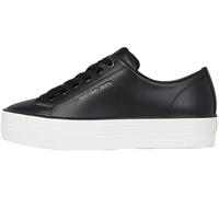 Calvin Klein Baskets Vulcanisées Femme Bold Low en Cuir, Noir (Black/Bright White), 41