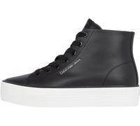 Calvin Klein Baskets Vulcanisées Femme Bold Mid Montantes, Noir (Black/Bright White), 39